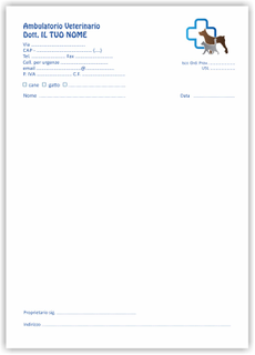 Ghibli Design - Carta da lettere formato A5,  #5316 - veterinario, ambulatorio, studio, cane. gatto, croce