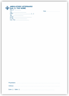 Ghibli Design - Carta da lettere formato A5,  #5332 - veterinario, studio, ambulatorio, blu, croce blu, serpenti