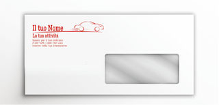 Ghibli Design - Busta 11x23 con stampa ad un colore,  #5407 - carrozzeria, auto, officina, meccanica, elettrauto, autofficina
