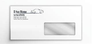 Ghibli Design - Busta 11x23 con stampa ad un colore,  #5469 - carrozzeria, auto, officina, meccanica, elettrauto, autofficina