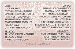 Ghibli Design - Biglietto personalizzabile,  #5662 - indietro - centro estetico, bellezza, benessere, donna, corpo, telo, rosa