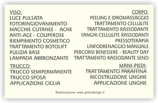 Ghibli Design - Biglietto personalizzabile,  #5685 - indietro - centro estetico, bellezza, benessere, viso, donna, mani, trucco, beige