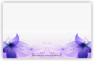 Ghibli Design - Biglietto senza immagini,  #5951 - indietro - floreale, fiori, viola