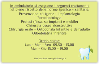 Ghibli Design - Biglietto personalizzabile,  #5993 - indietro - dentista, odontoiatra, studio dentistico, viso, donna, mela, sorriso, denti, verde