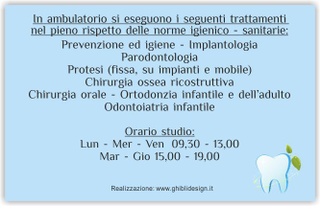 Ghibli Design - Biglietto personalizzabile,  #5996 - indietro - dentista, odontoiatra, studio dentistico, disegno, dente, lente, sfumature, azzurro