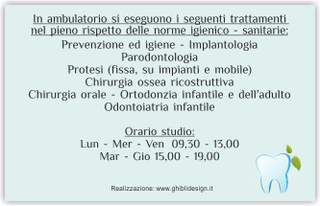 Ghibli Design - Biglietto personalizzabile,  #6005 - indietro - dentista, odontoiatra, studio dentistico, dentino, buffo, disegno, acquamarina