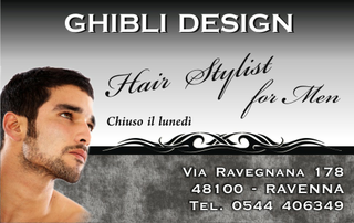 Ghibli Design - Biglietto personalizzabile,  #757 - fronte - 3061, appuntamento, barba, barbiere, capelli, catalogo, grigio, hair, moro, nero, parrucchiere, parrucchieri, promemoria, ragazzo, salone, stylist, uomo