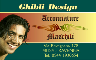 Ghibli Design - Biglietto personalizzabile,  #765 - fronte - 3063, appuntamento, barba, barbiere, hair, moro, parrucchiere, parrucchieri, promemoria, ragazzo, salone, stylist, uomo, verde