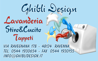 Ghibli Design - Biglietto personalizzabile,  #959 - fronte - lavanderia, lavasecco, a secco, pulito, biancheria. lavatrice