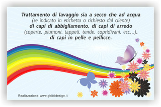 Ghibli Design - Biglietto personalizzabile,  #969 - indietro - 3210, 969, arcobaleno, fiori, profumo, farfalla, cielo, nuvola