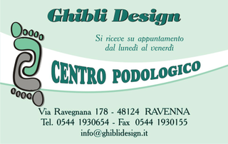 Ghibli Design - Biglietto personalizzabile,  #983 - fronte - podologia, podologo, podologico, pedicure, piedi, salute, impronta, orma