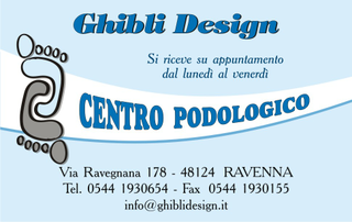 Ghibli Design - Biglietto personalizzabile,  #984 - fronte - podologia, podologo, podologico, pedicure, piedi, salute, impronta, orma