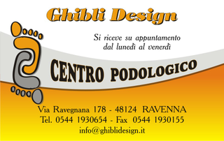 Ghibli Design - Biglietto personalizzabile,  #986 - fronte - podologia, podologo, podologico, pedicure, piedi, salute, impronta, orma