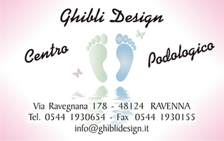 Ghibli Design - Biglietto personalizzabile,  #991 - fronte - podologia, podologo, podologico, piedi, pedicure, impronta, orma, farfalla, salute